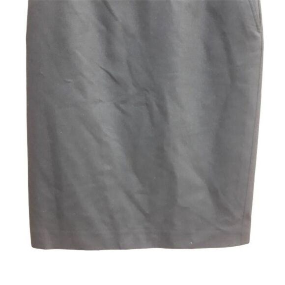 Vintage Worth Wool Cashmere Classic Knee Length Straight Pencil Skirt Black Sz 4 - Picture 4 of 11